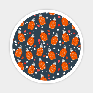 Canadian Maple Syrup Pattern, Dark Grey Magnet